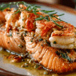 Crab and Shrimp Stuffed Salmon