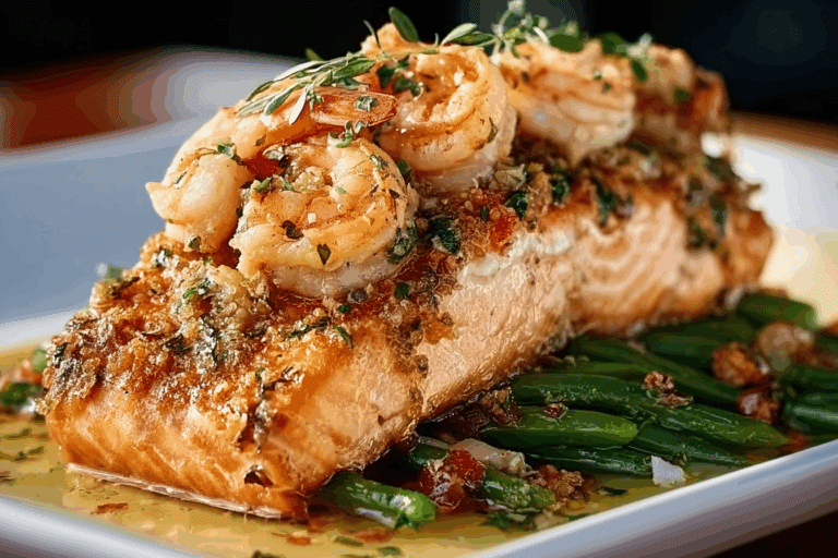 Crab & Shrimp Stuffed Salmon