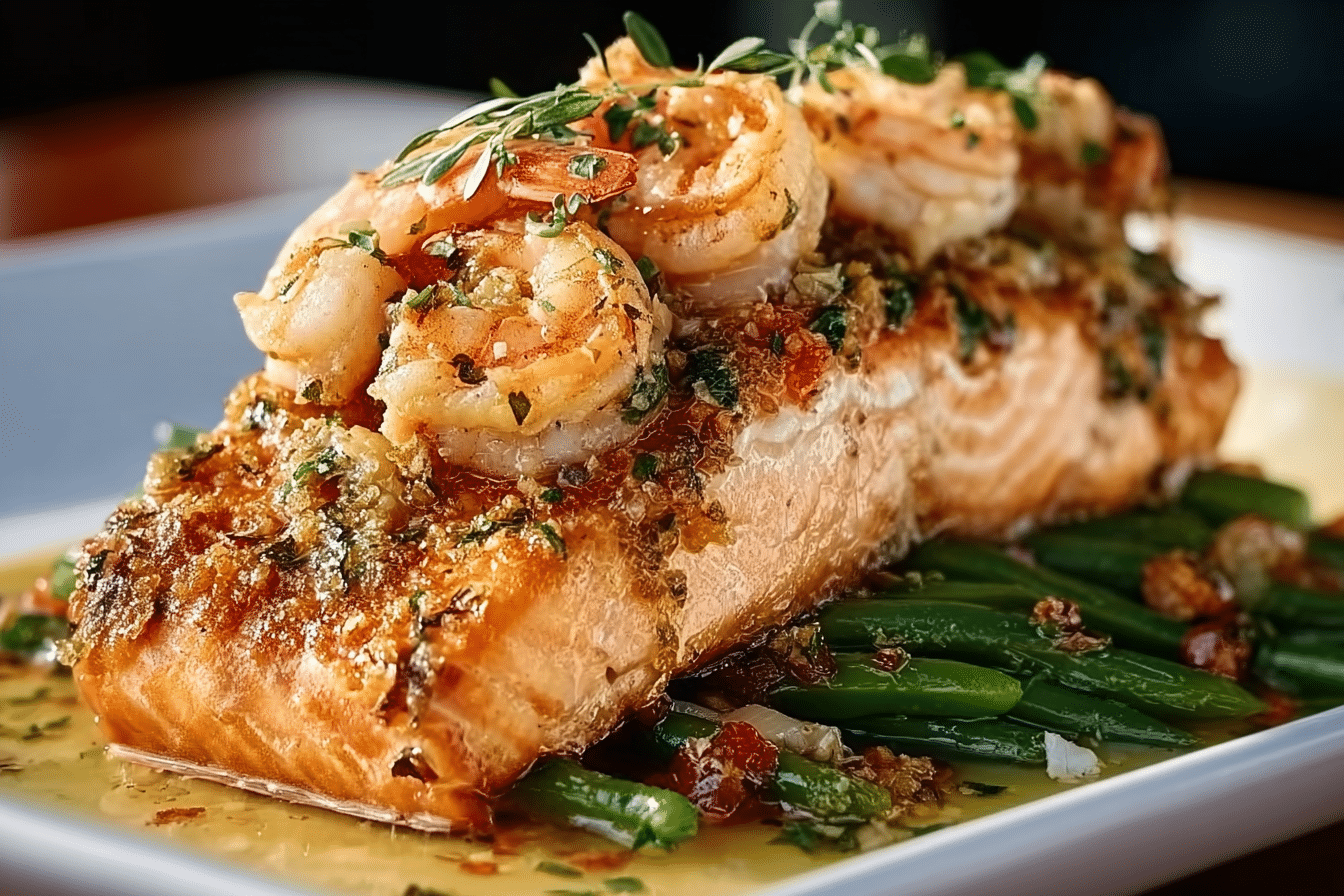 Crab & Shrimp Stuffed Salmon