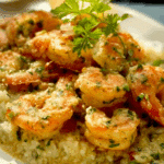 CREAMY GARLIC BUTTER SHRIMP WITH RICE
