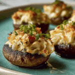 Creamy Garlic Crab-Stuffed Mushrooms