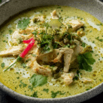 Creamy Poblano Chicken Rellenos Soup