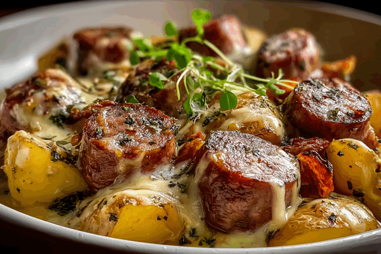 Creamy Sausage & Potato Bake