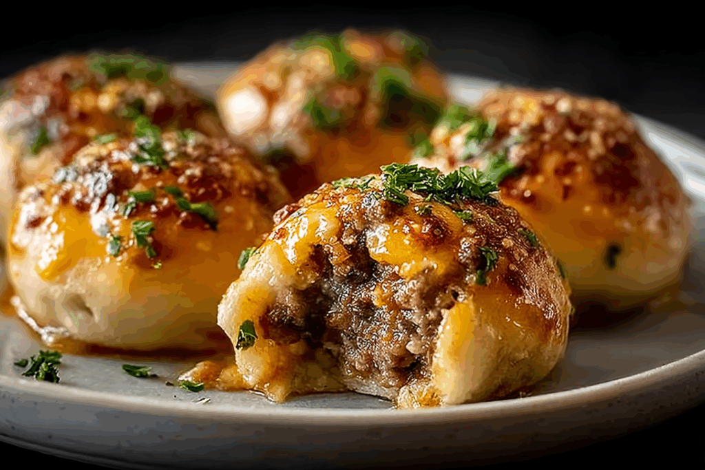 Garlic Parmesan Cheeseburger Bombs: A Cheesy, Savory Delight