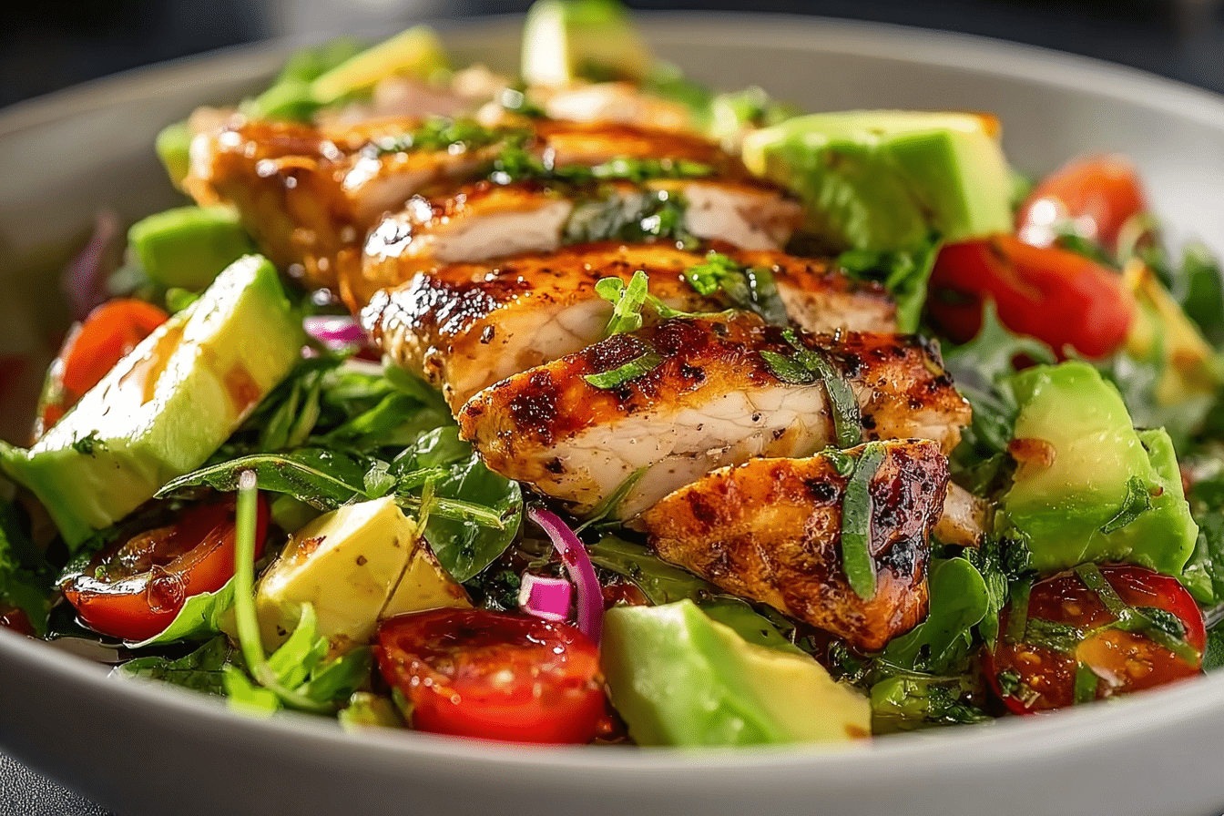 Grilled Chicken Avocado Salad