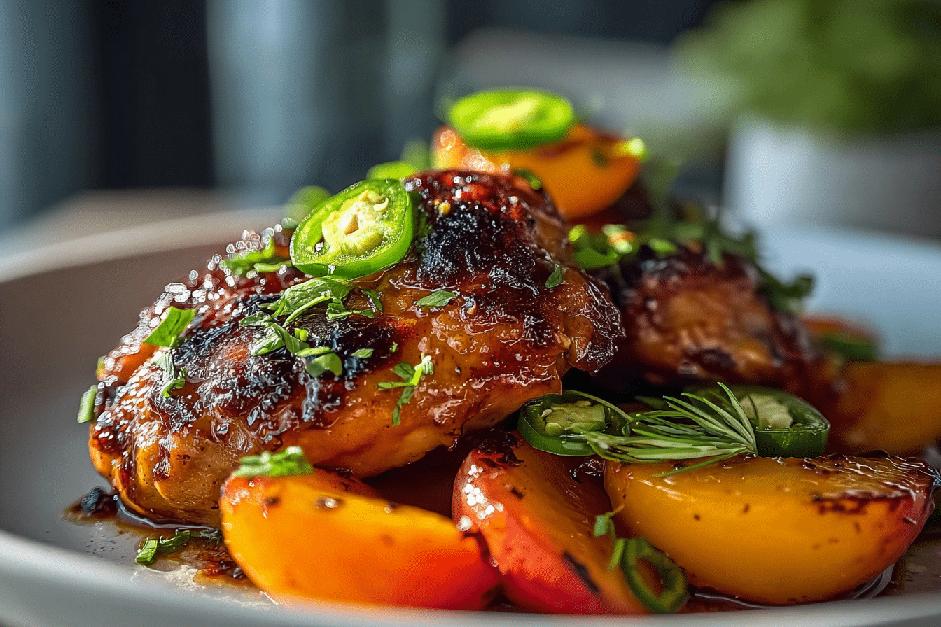 Jalapeño Peach Chicken