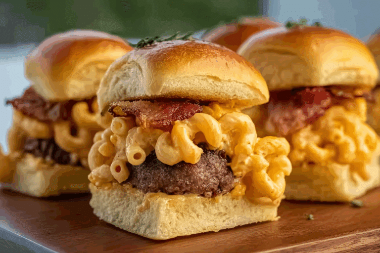 Mac Cheese Bacon Burger Rolls