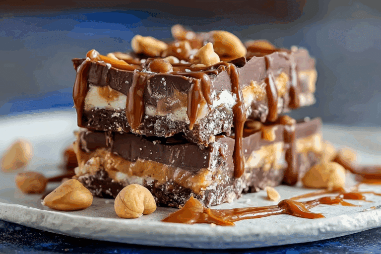 No Bake Snickers Bars
