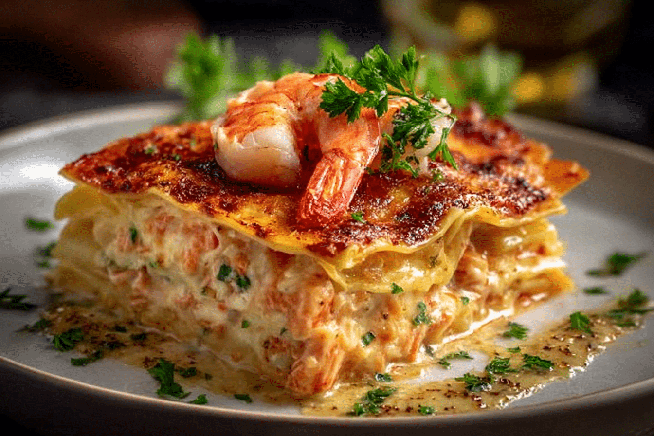 Seafood Lasagna with Shrimp & Crab