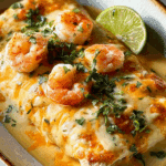 Shrimp Enchiladas with Cream Sauce