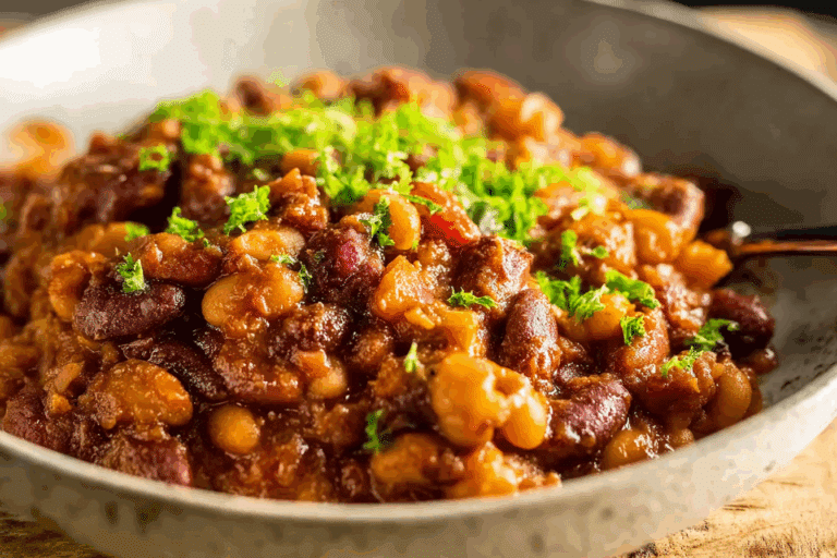 The BEST Slow Cooker Cowboy Beans