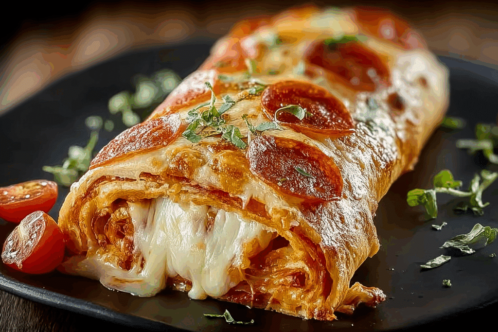 Tremendous Cheesy Pepperoni Stromboli