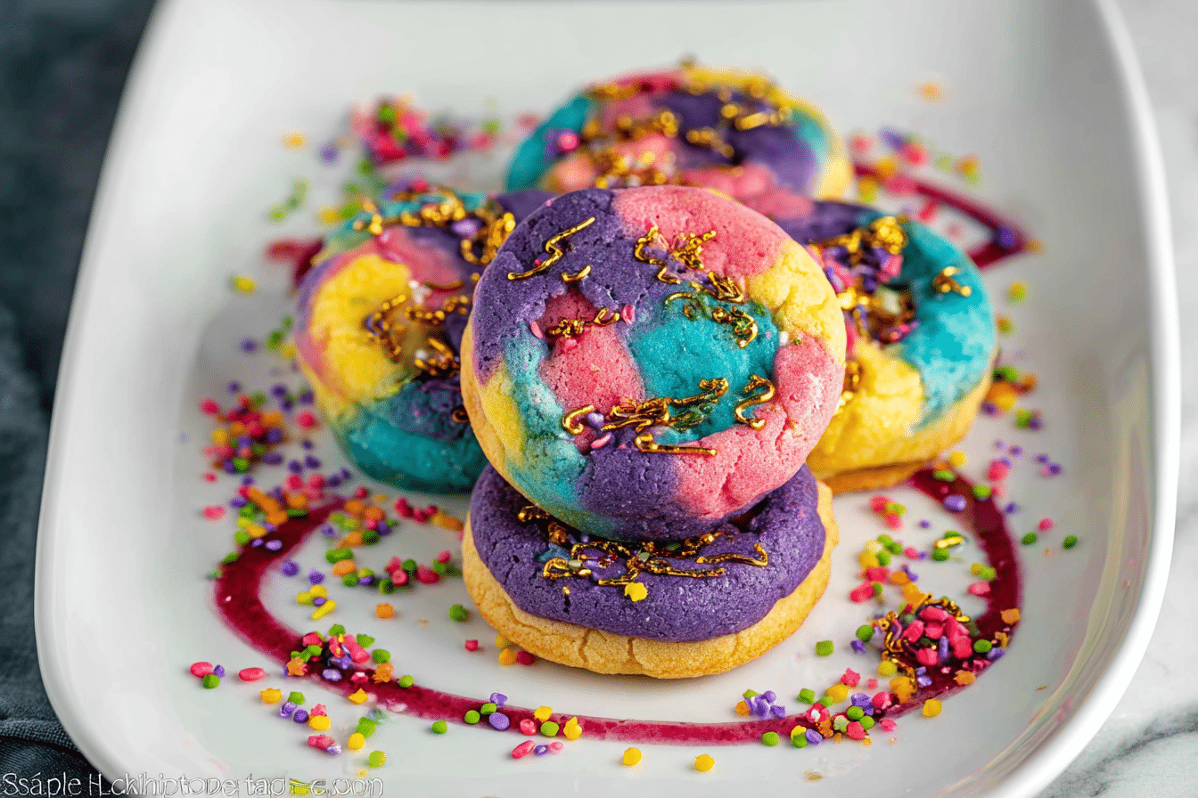 Unicorn Poop Cheesecake Cookies