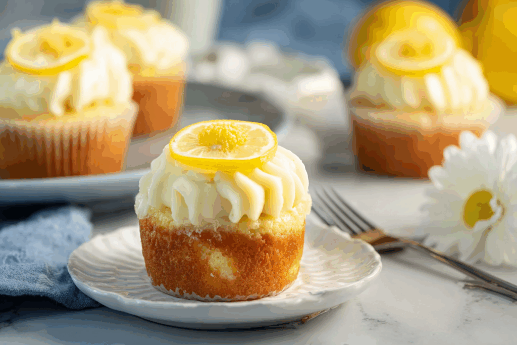 Lemon Stuffed Cupcakes
