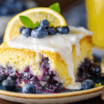 Easy Blueberry Lemon Poke Cake (with Lemon Pudding)