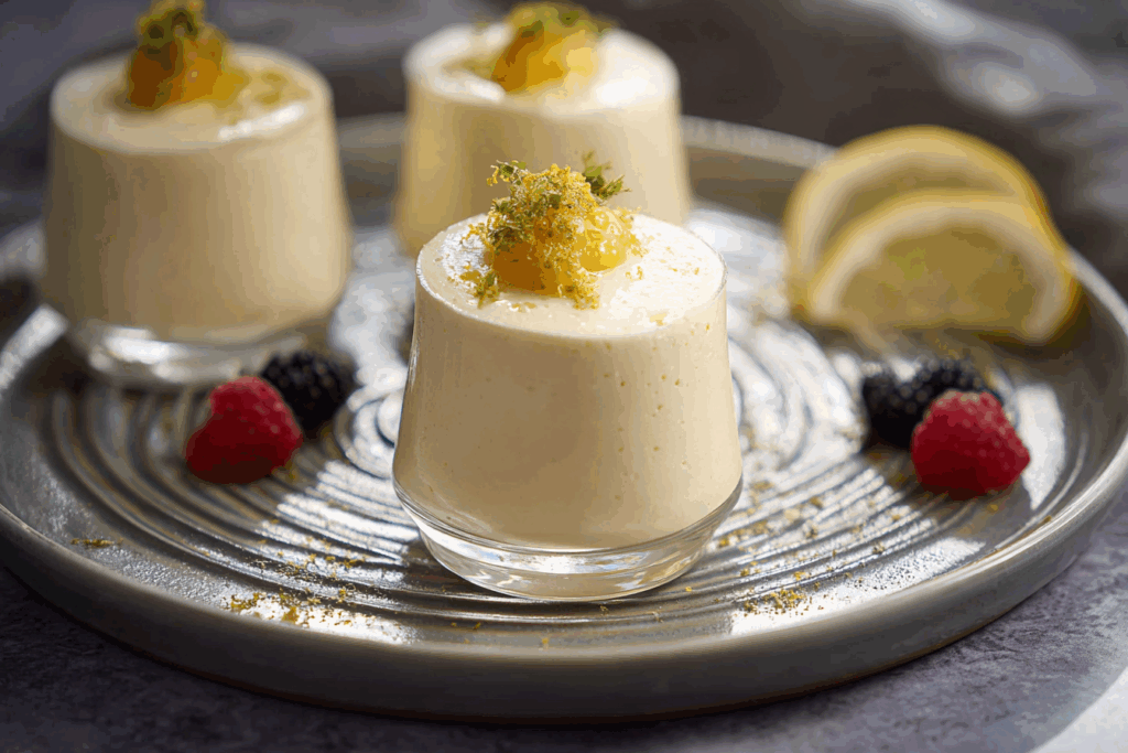 Creamy Lemon Mousse with Lemon Curd