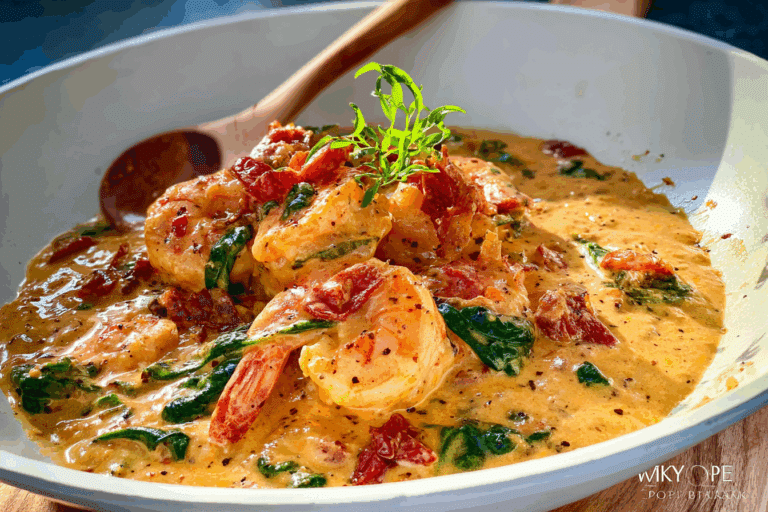 Creamy Garlic Butter Tuscan Shrimp