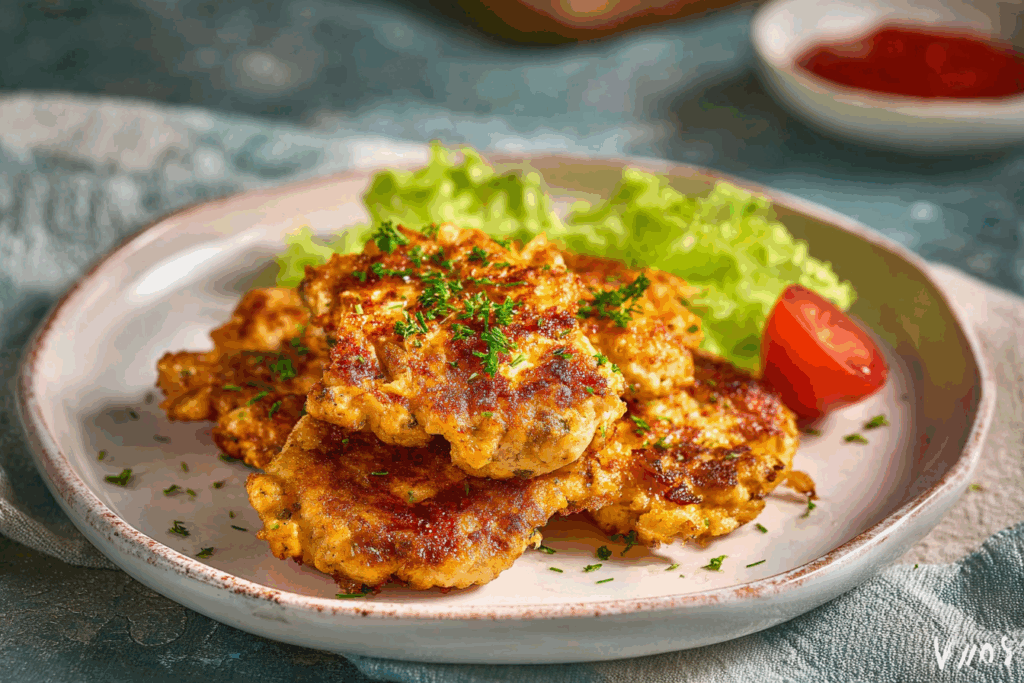 Cheesy Chicken Fritters