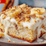 Cream Cheese Banana Bread Poke Cake