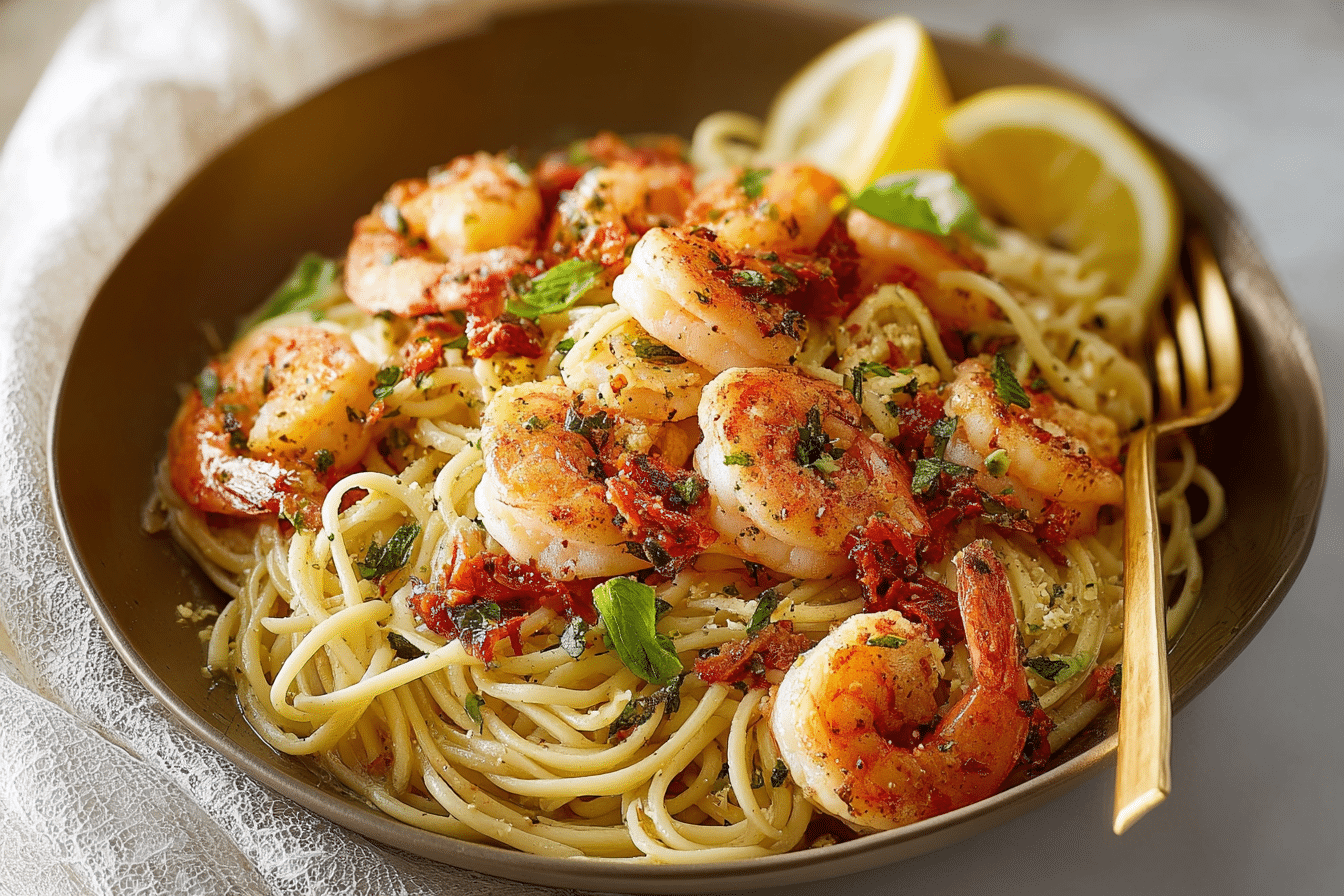 Garlic and Lemon Shrimp Pasta