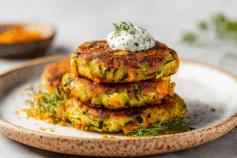 Zucchini Patties with Sweet Potato