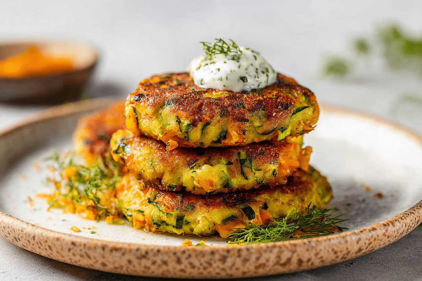 Zucchini Patties with Sweet Potato