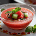 Chilled Watermelon-Cucumber Gazpacho with Mint