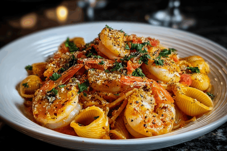 Creamy Cajun Shrimp Shell Pasta