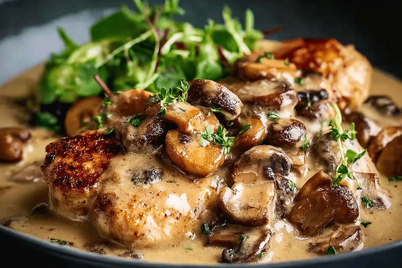 Dijon Mushroom Cream Chicken