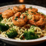 Garlic Shrimp & Broccoli Orzo Skillet