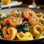 LEMON GARLIC BUTTER SHRIMP AND SPINACH TORTELLINI