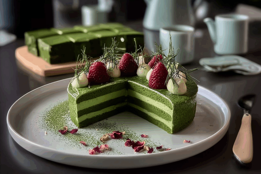 Matcha Green Tea Layer Cake