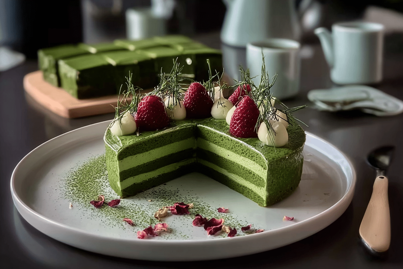 Matcha Green Tea Layer Cake
