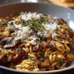 Mushroom & Parmesan Orzo Skillet with Thyme