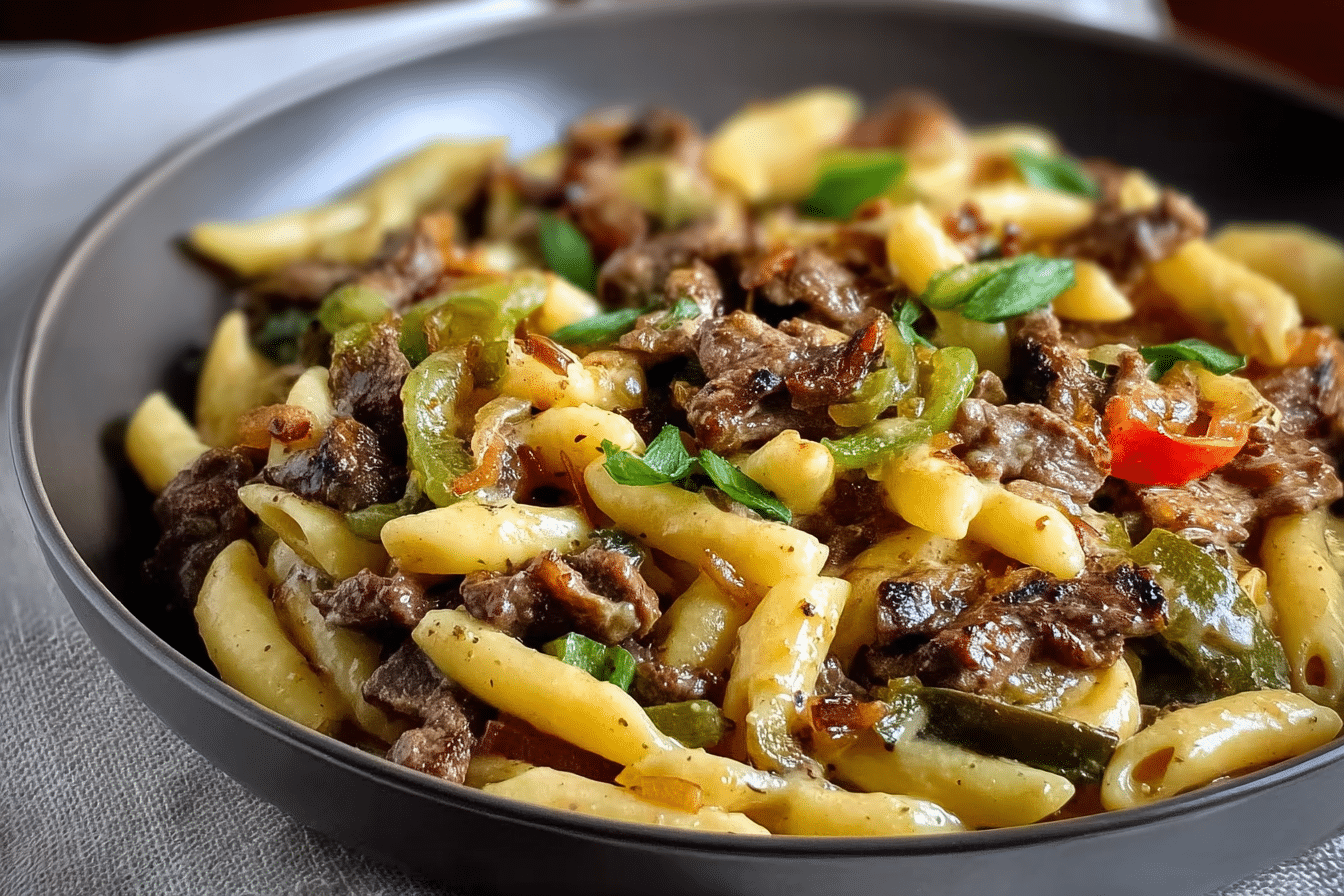 Philly Cheesesteak Pasta