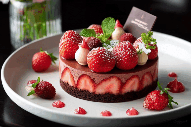 Strawberry Chocolate Mousse Cake