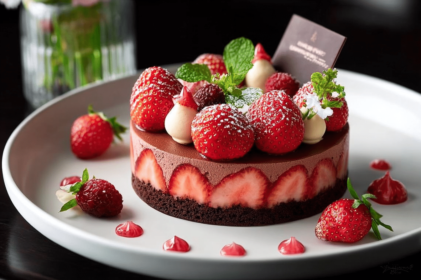 Strawberry Chocolate Mousse Cake