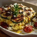 Summer Vegetable Gratin with Zucchini, Corn & Feta