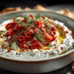 Whipped Feta Dip with Roasted Red Peppers & Dill