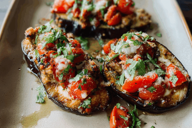 Low Carb Eggplant Bruschetta