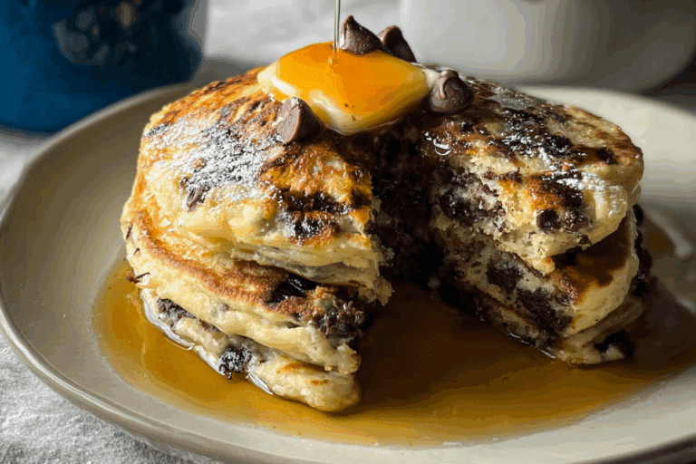 Vegan Chocolate Chip Pancakes