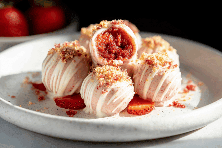 Strawberry Shortcake Truffles