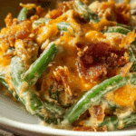 Cheesy Loaded Green Bean Casserole