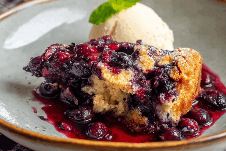 Sourdough Blueberry Cobbler