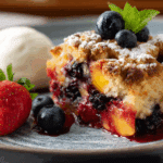 Nectarine and Berry Buckle