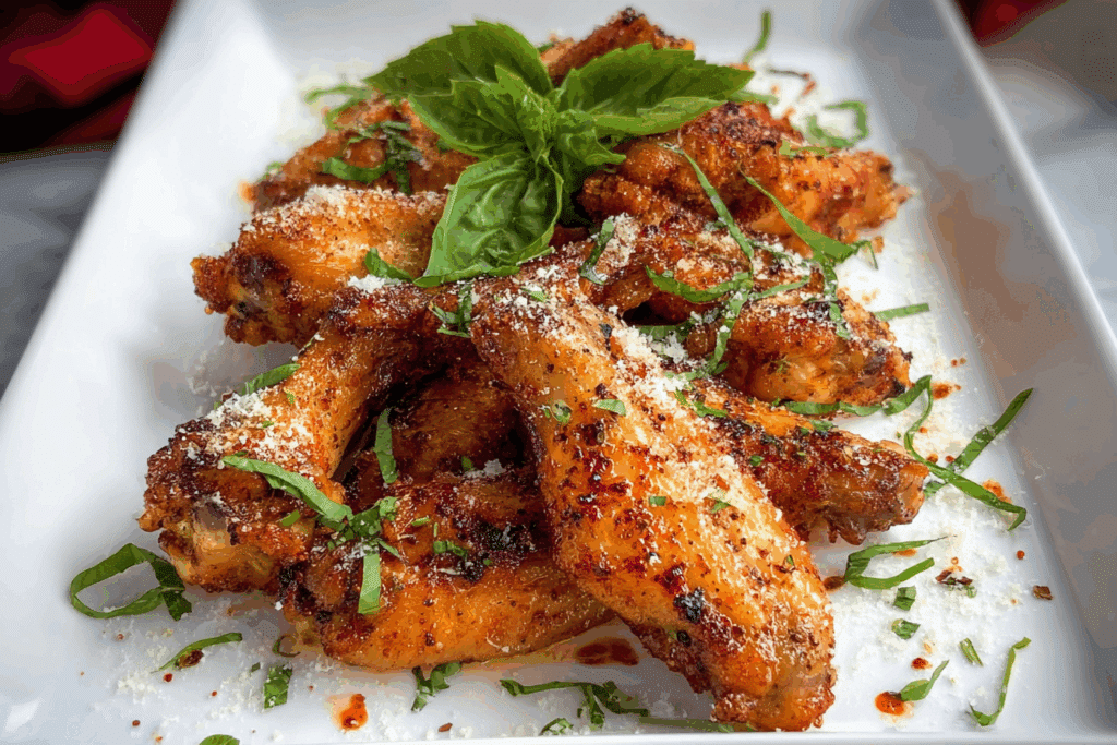 Cacio e Pepe Baked Chicken Wings