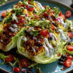 Taco Wedge Salad with Chipotle Lime Dressing