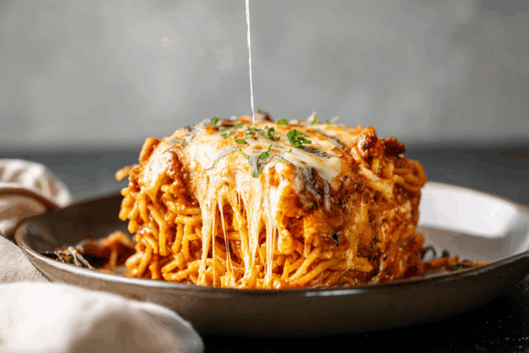 Easy & Cheesy Baked Spaghetti