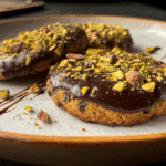 Chocolate Chip Dipped Pistachio Cookies