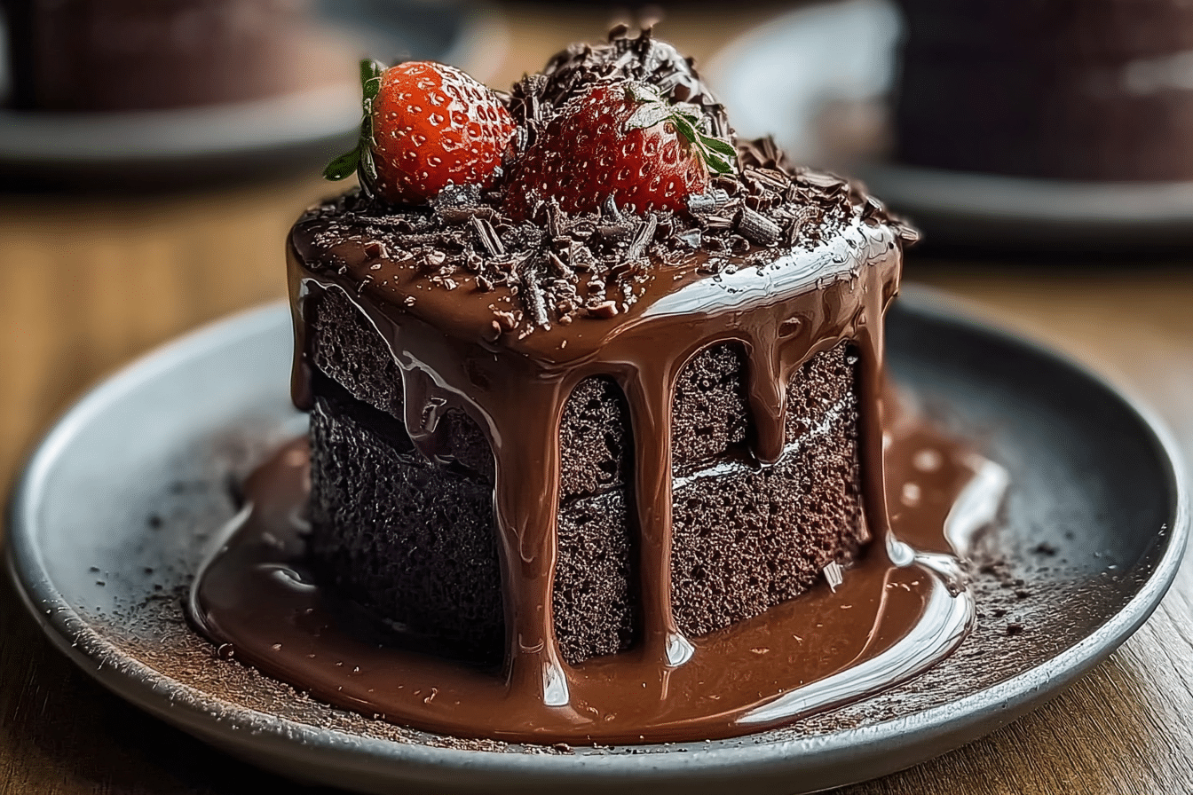 Super Moist Chocolate Cake with Chocolate Ganache